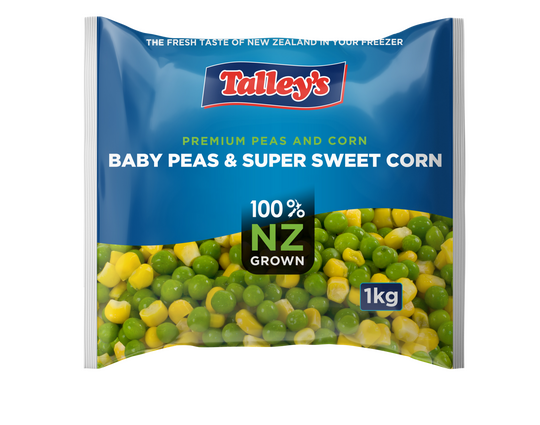 Talleys Baby Peas And Super Sweet Corn Mockup