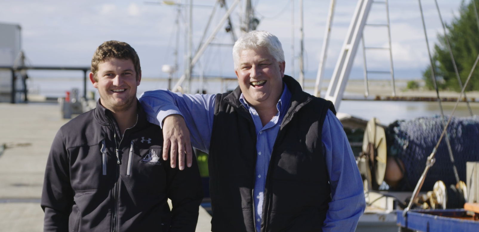 Inshore fisher Chase Loder, with head of Talley’s inshore fishing division, Doug Saunders-Loder